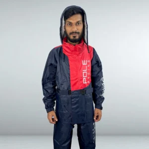 Pole raincoat blue red 13