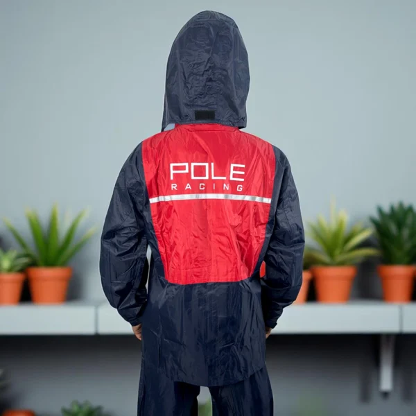Pole raincoat blue red 14