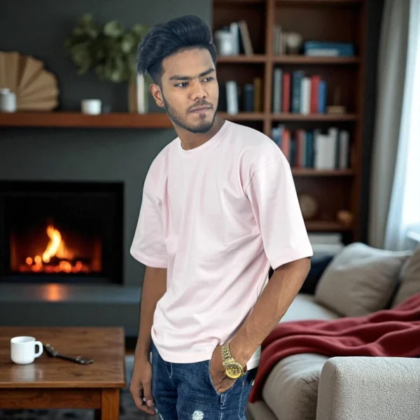 Drop sholder baby pink 1